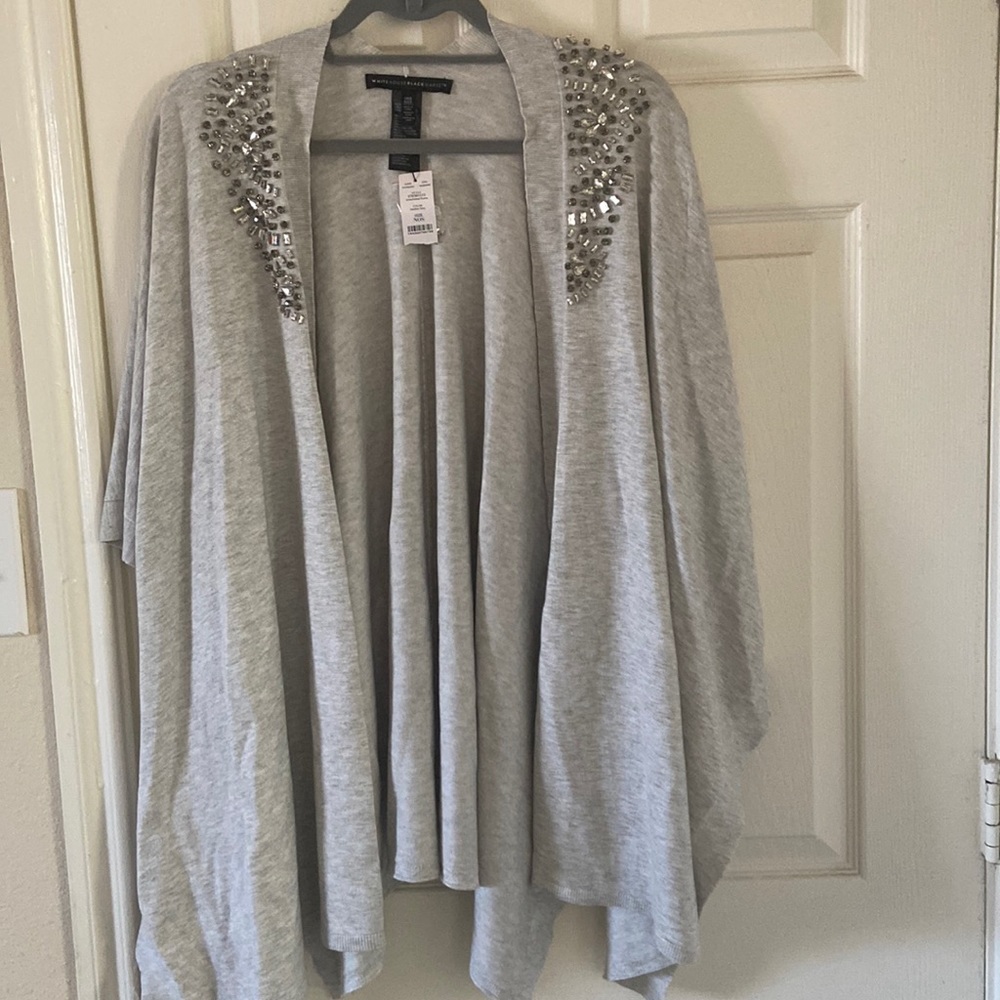 White House Black Market Grey Shawl
